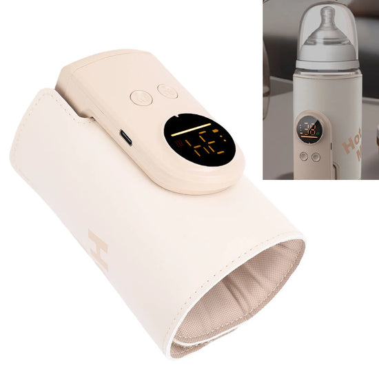 Milk Bottle Warmer Insulated Consistent Temperature USB Rechargeable Fabric ABS Baby Bottle Warmer Quiet Heating for Outdoor