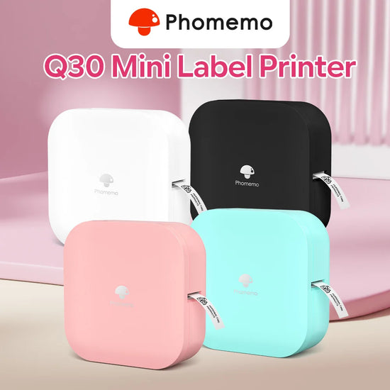 Phomemo Q30 Portable Mini Thermal Label Printer – Wireless Bluetooth Sticker Printer with Multi-Color Labels