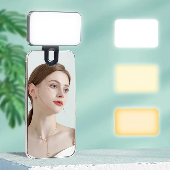 Rechargeable LED Fill Light – Portable Clip-On Ring Light for TikTok, Makeup, Vlogging, Camera, Phone & Laptop